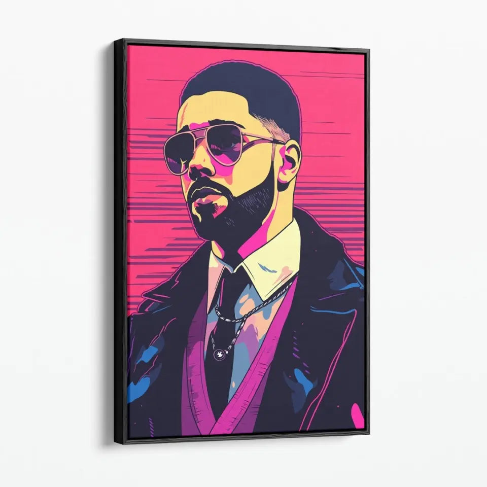 Colorful pop art of Drake