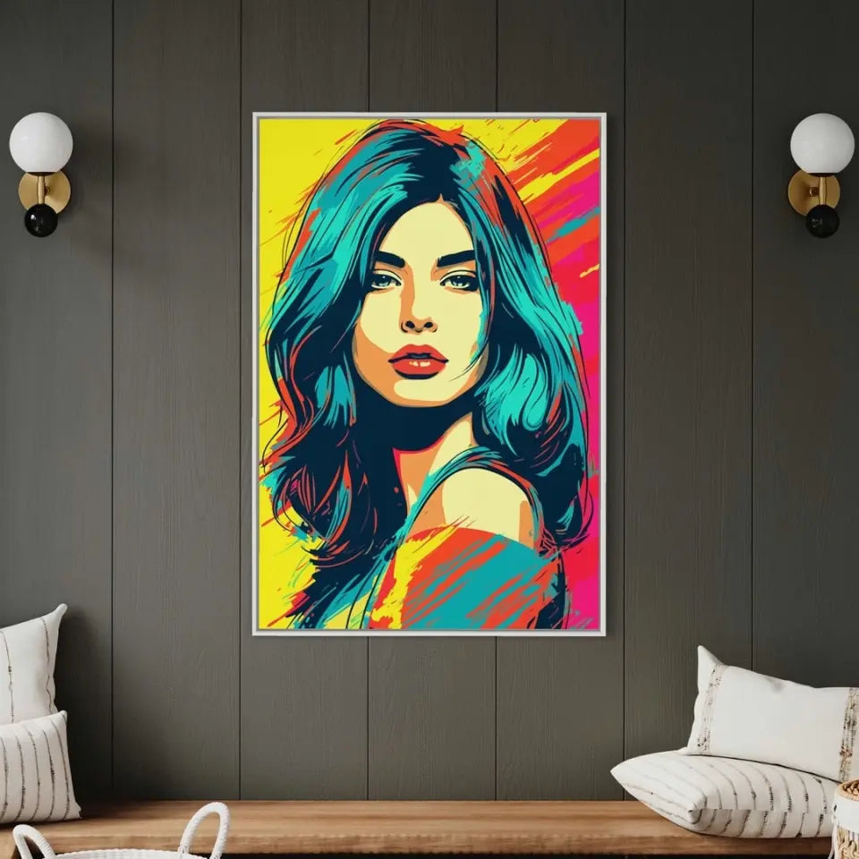 Colorful pop art of Dua Lipa