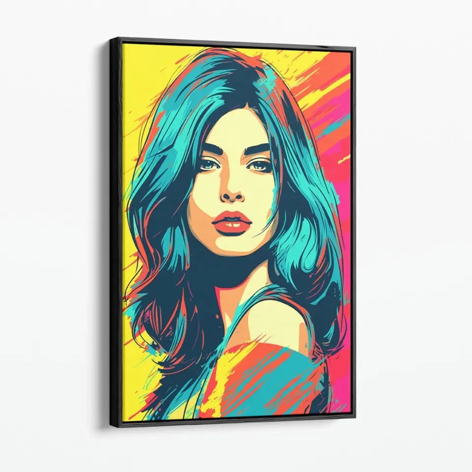 Colorful pop art of Dua Lipa