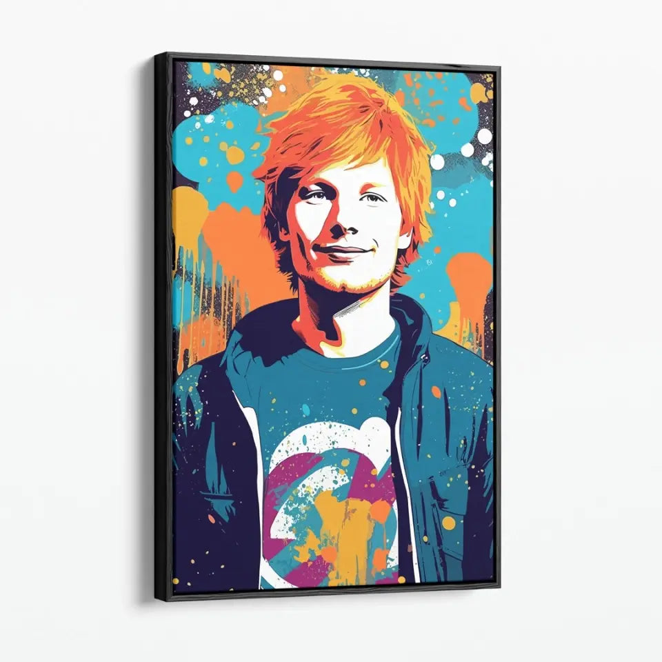 Colorful pop art of Ed Sheeran