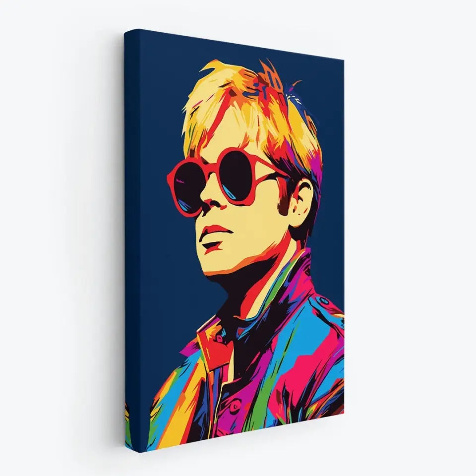 Colorful pop art of Elton John