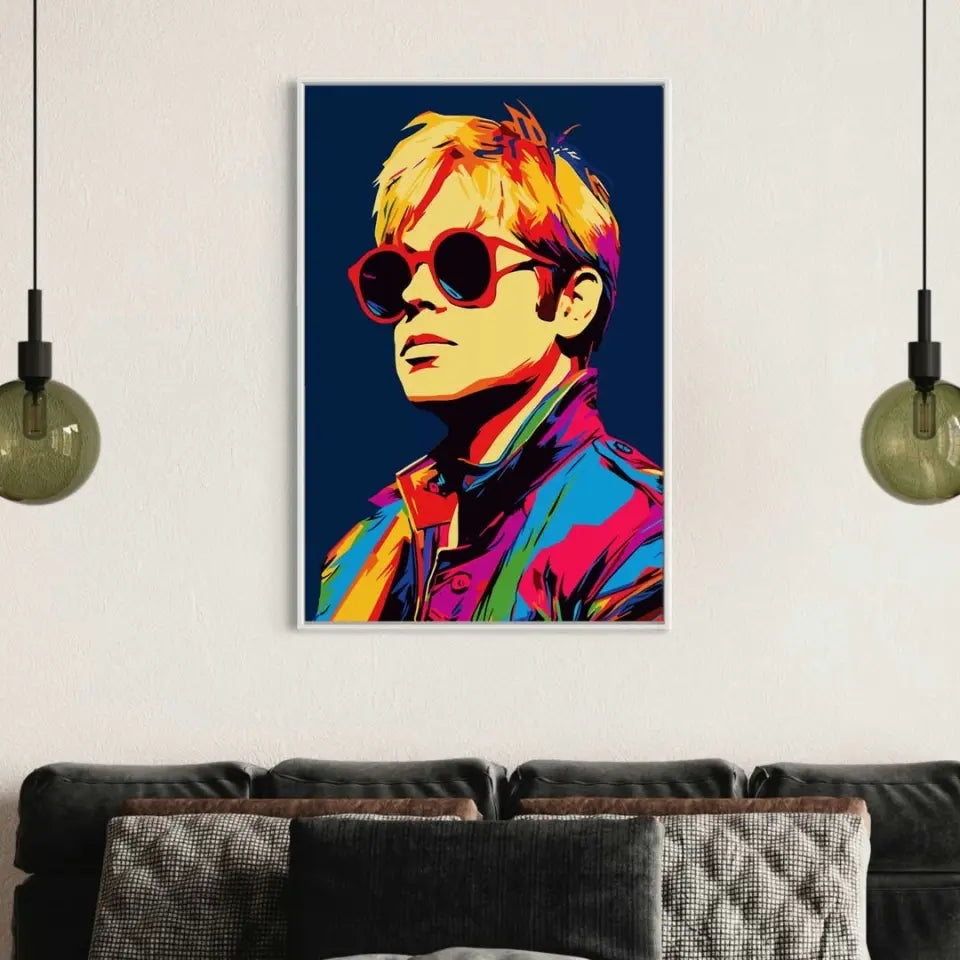 Colorful pop art of Elton John