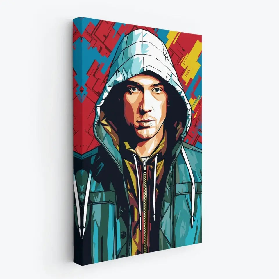 Colorful pop art of Eminem