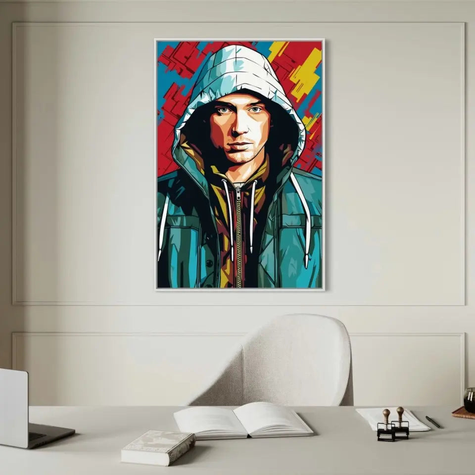 Colorful pop art of Eminem