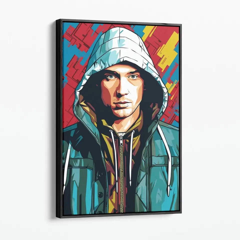 Colorful pop art of Eminem