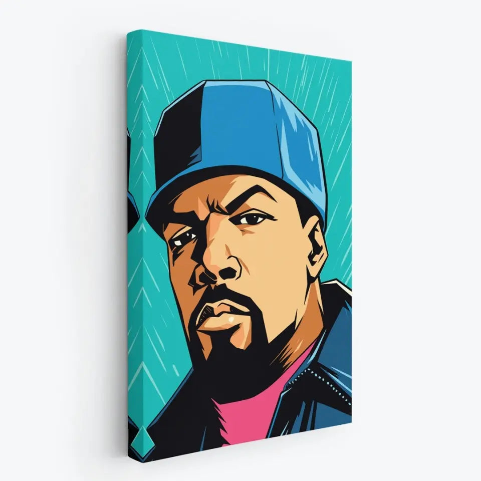 Colorful pop art of Ice Cube