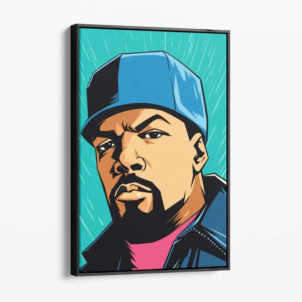 Colorful pop art of Ice Cube