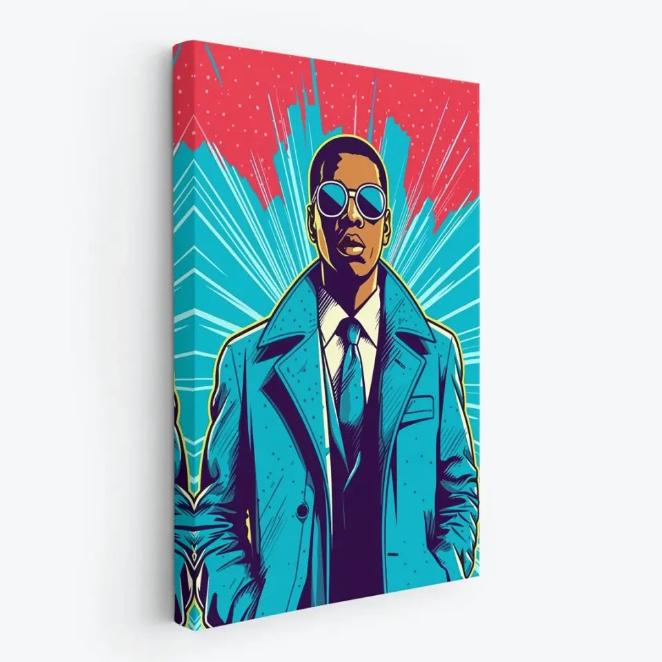 Colorful pop art of Jay-Z