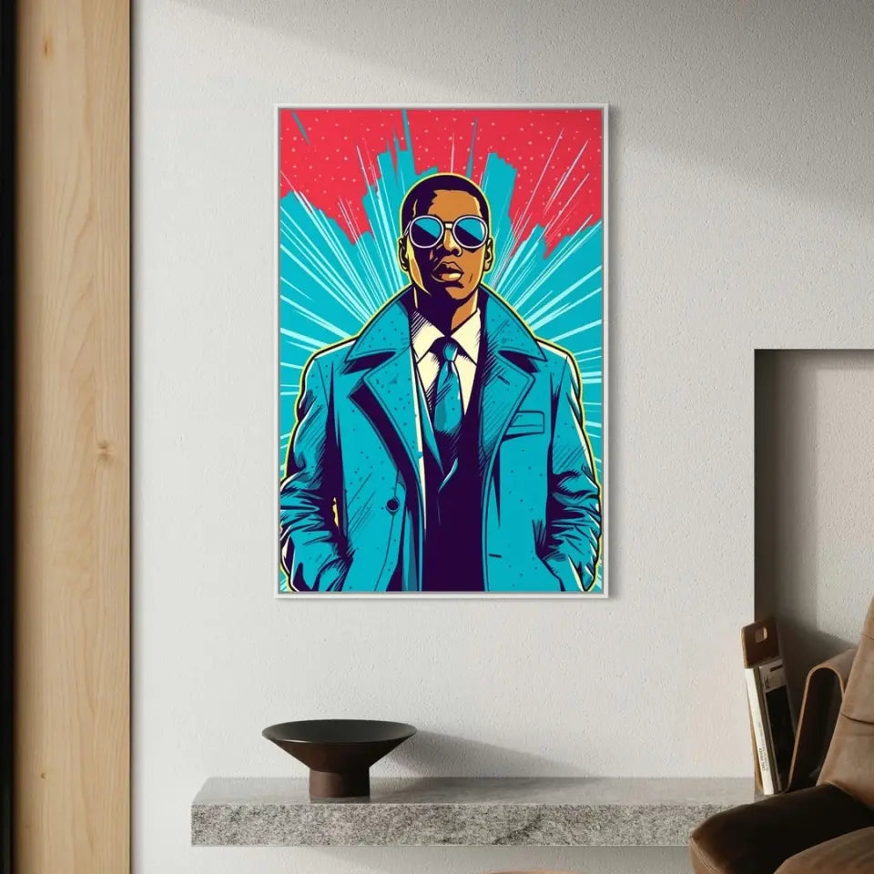 Colorful pop art of Jay-Z