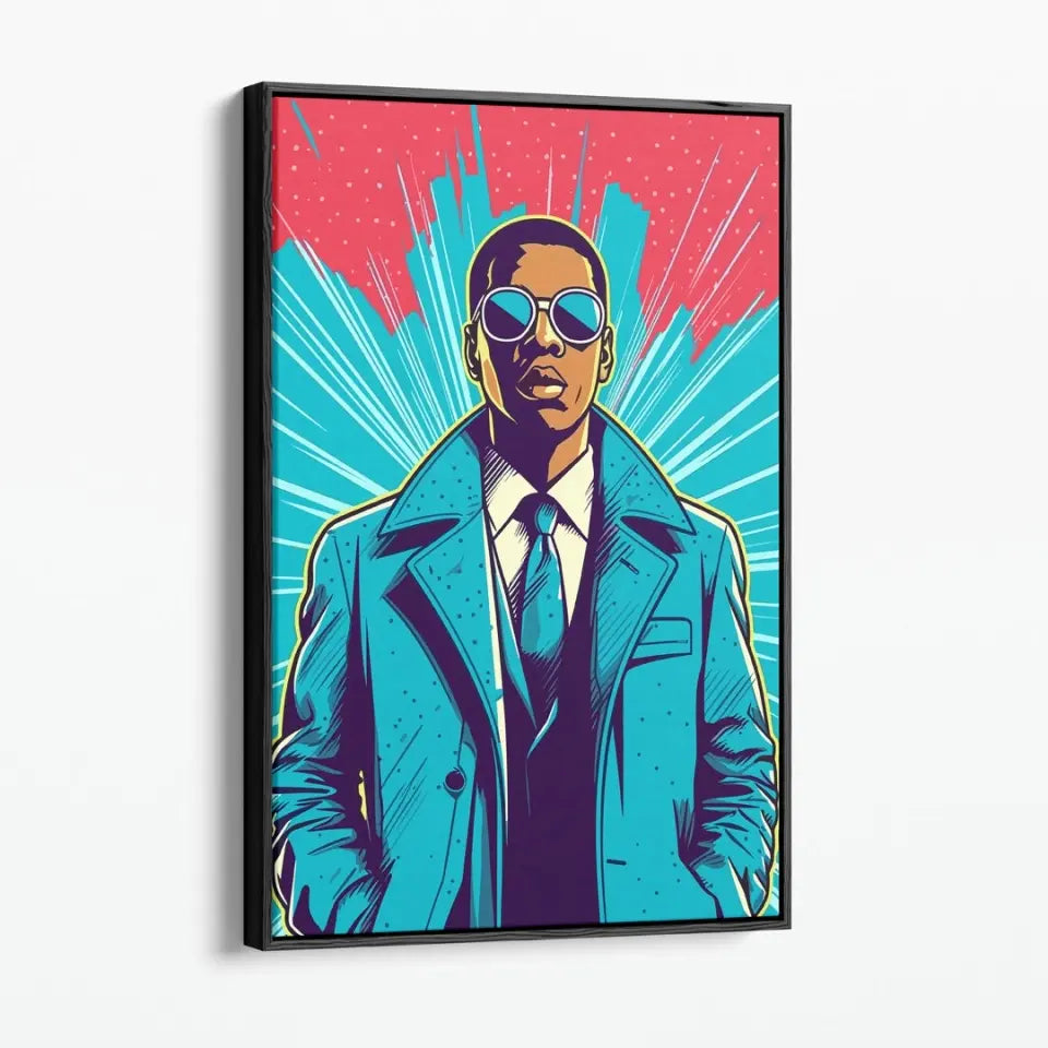 Colorful pop art of Jay-Z