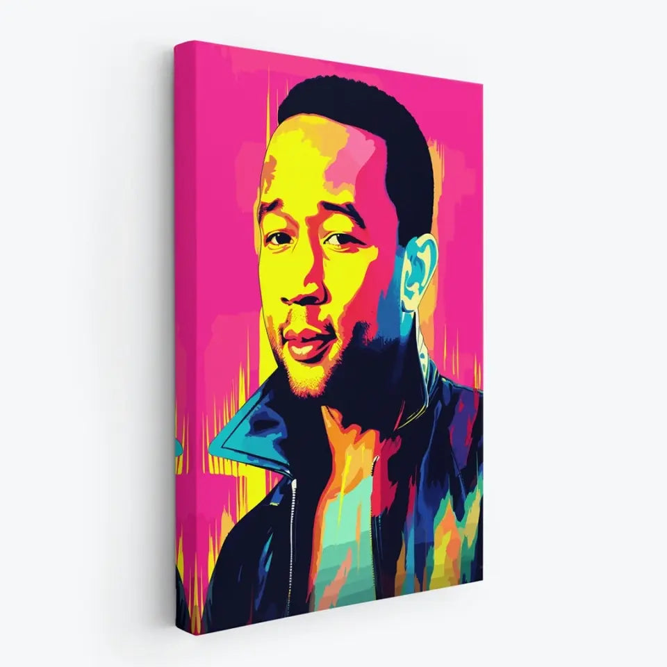 Colorful pop art of John Legend