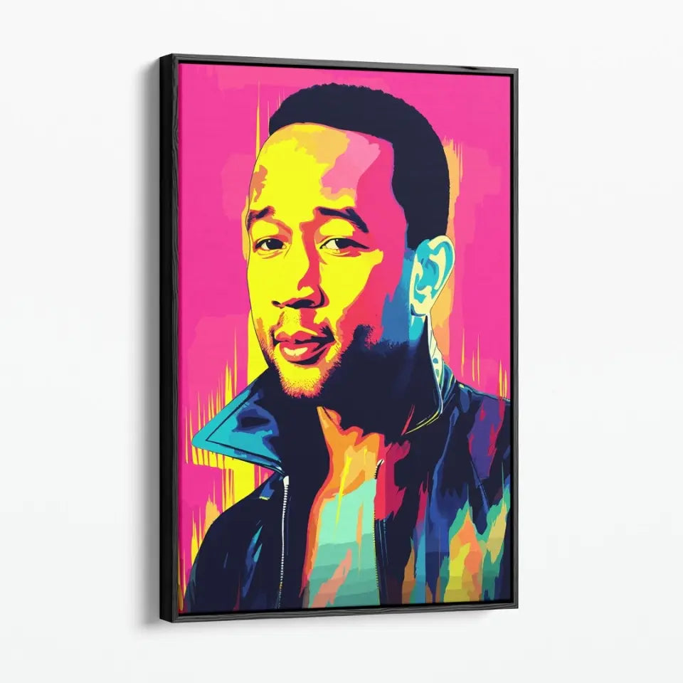 Colorful pop art of John Legend