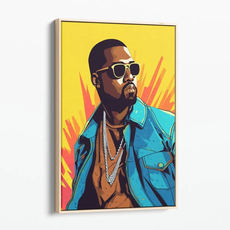 Colorful pop art of Kanye West