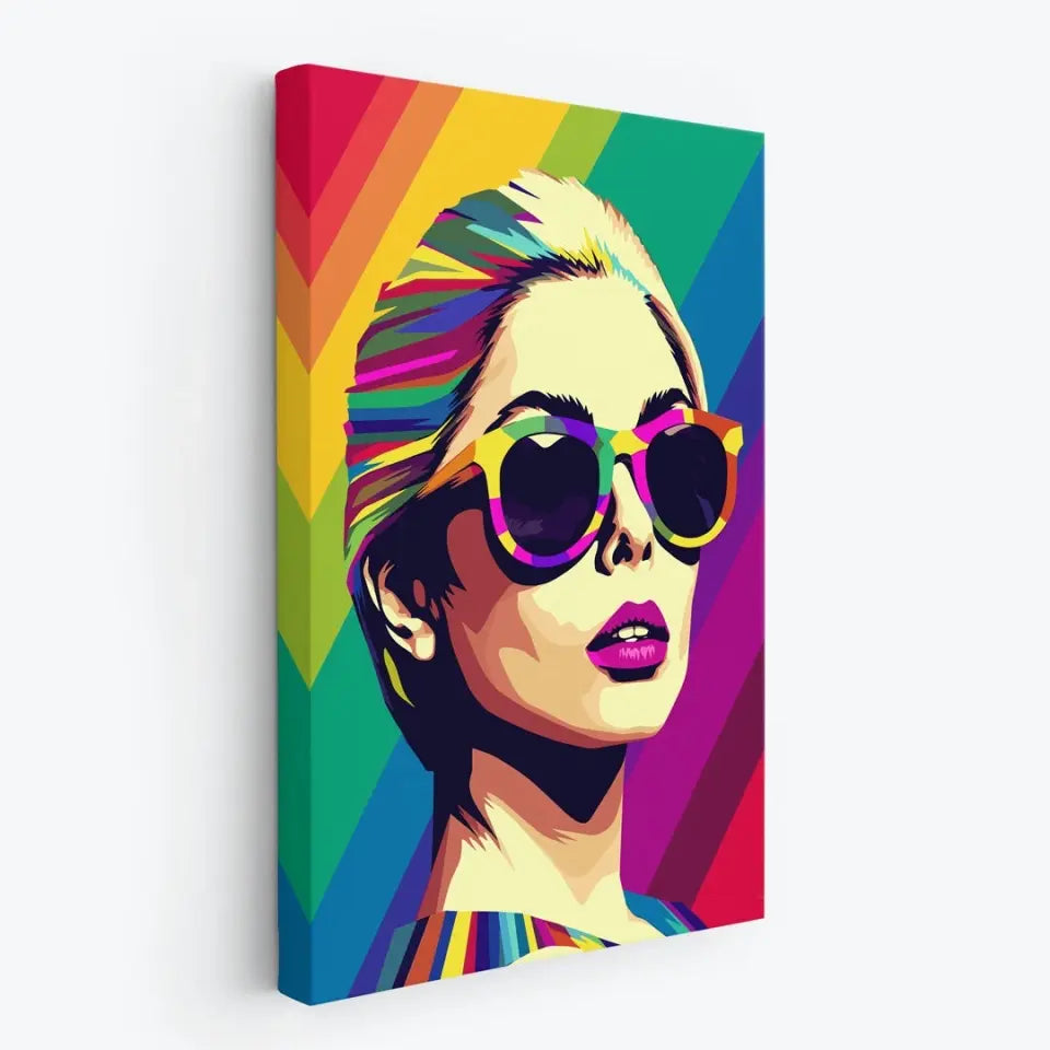Colorful pop art of Lady Gaga