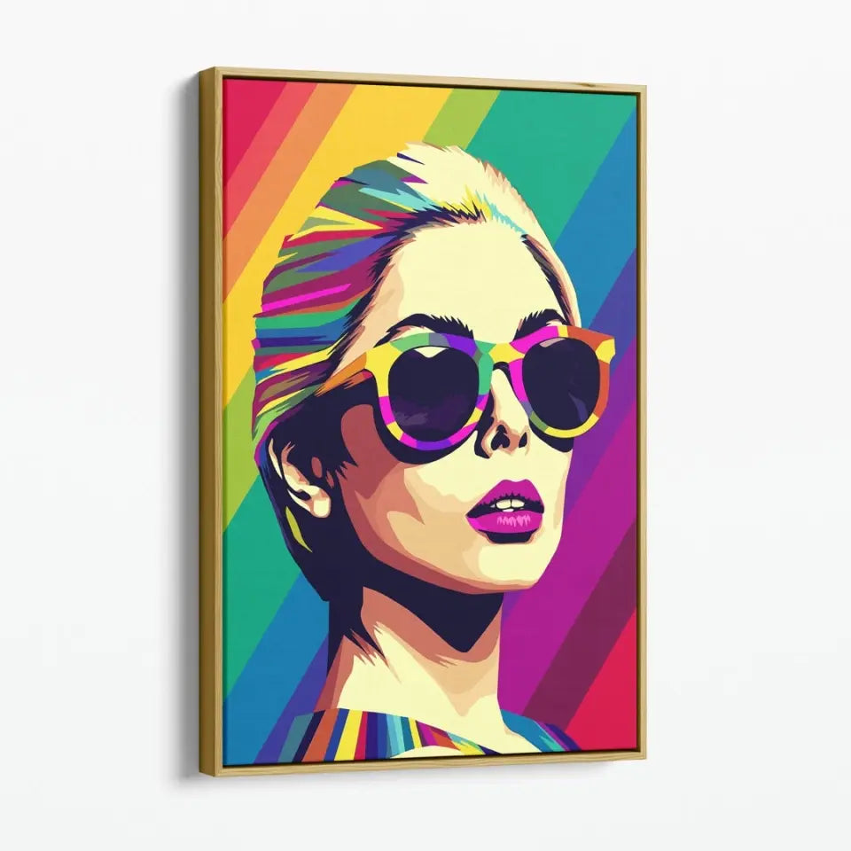 Colorful pop art of Lady Gaga