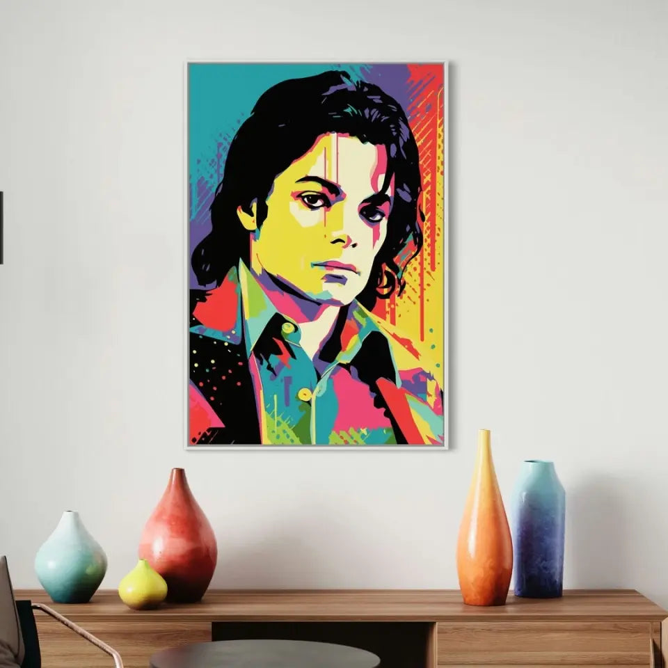 Colorful pop art of Michael Jackson