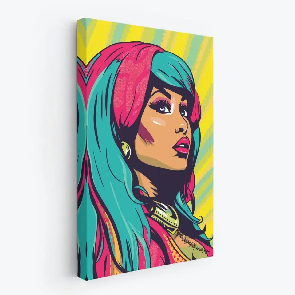 Colorful pop art of Nicki Minaj