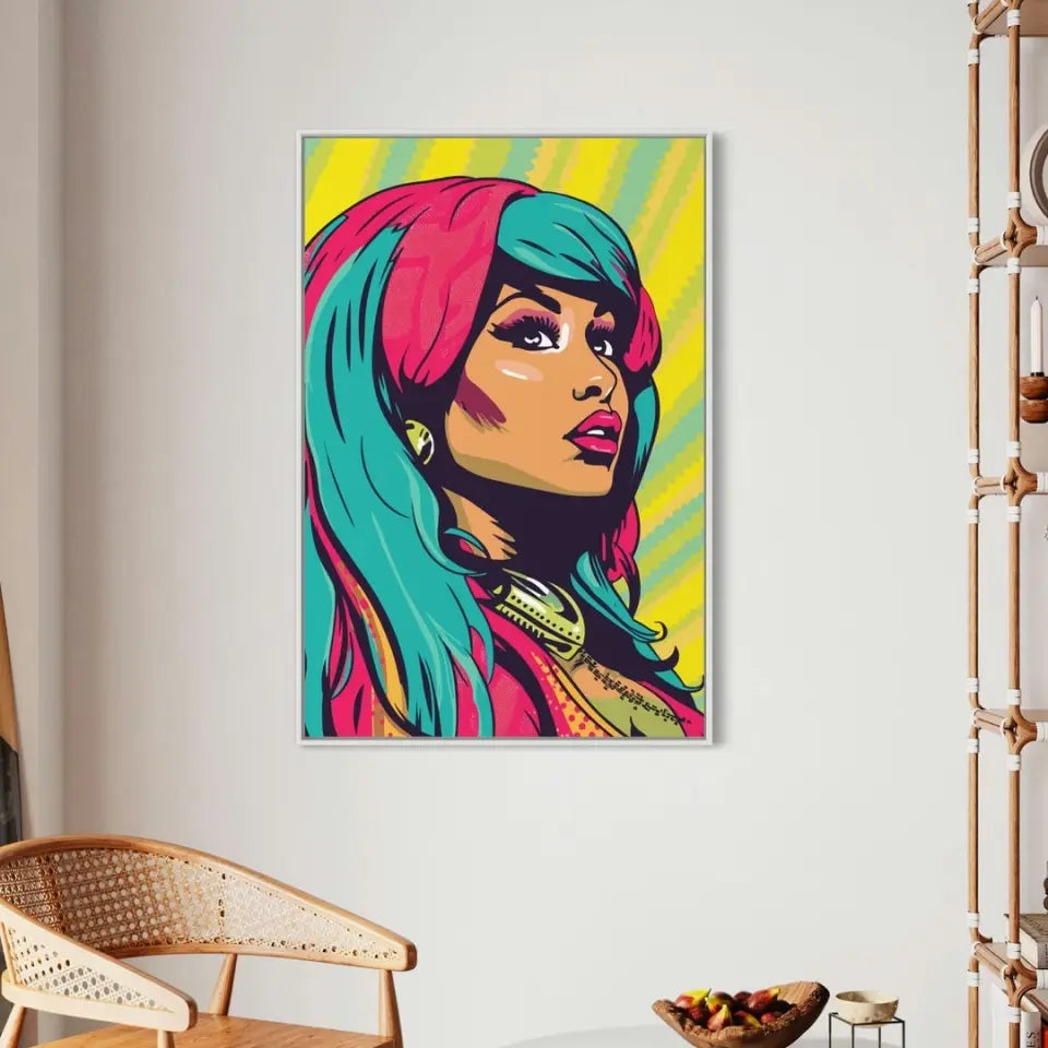 Colorful pop art of Nicki Minaj