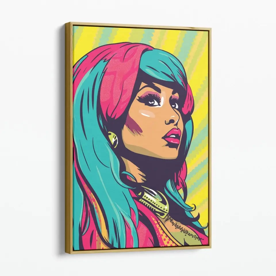 Colorful pop art of Nicki Minaj