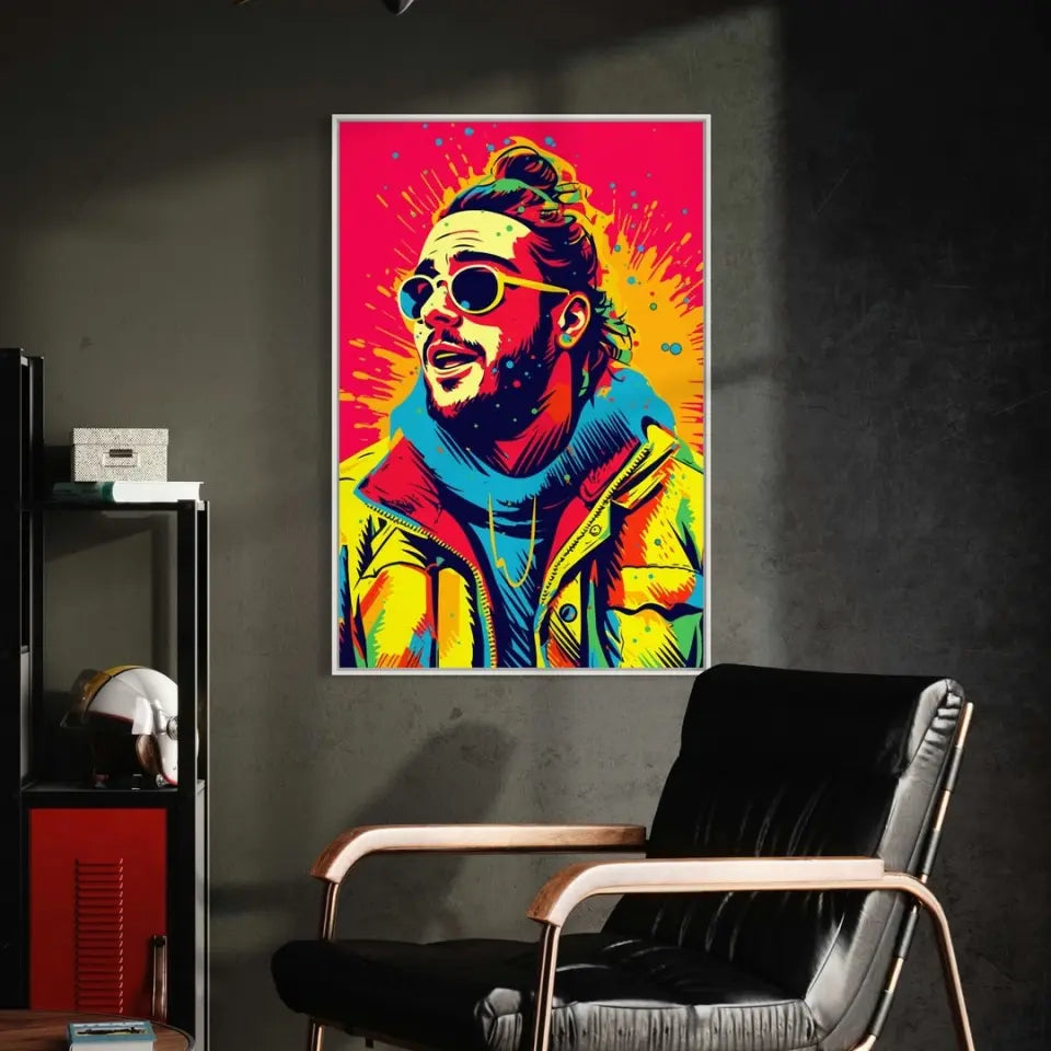 Colorful pop art of Post Malone I