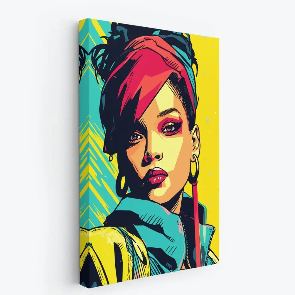 Colorful pop art of Rihanna I