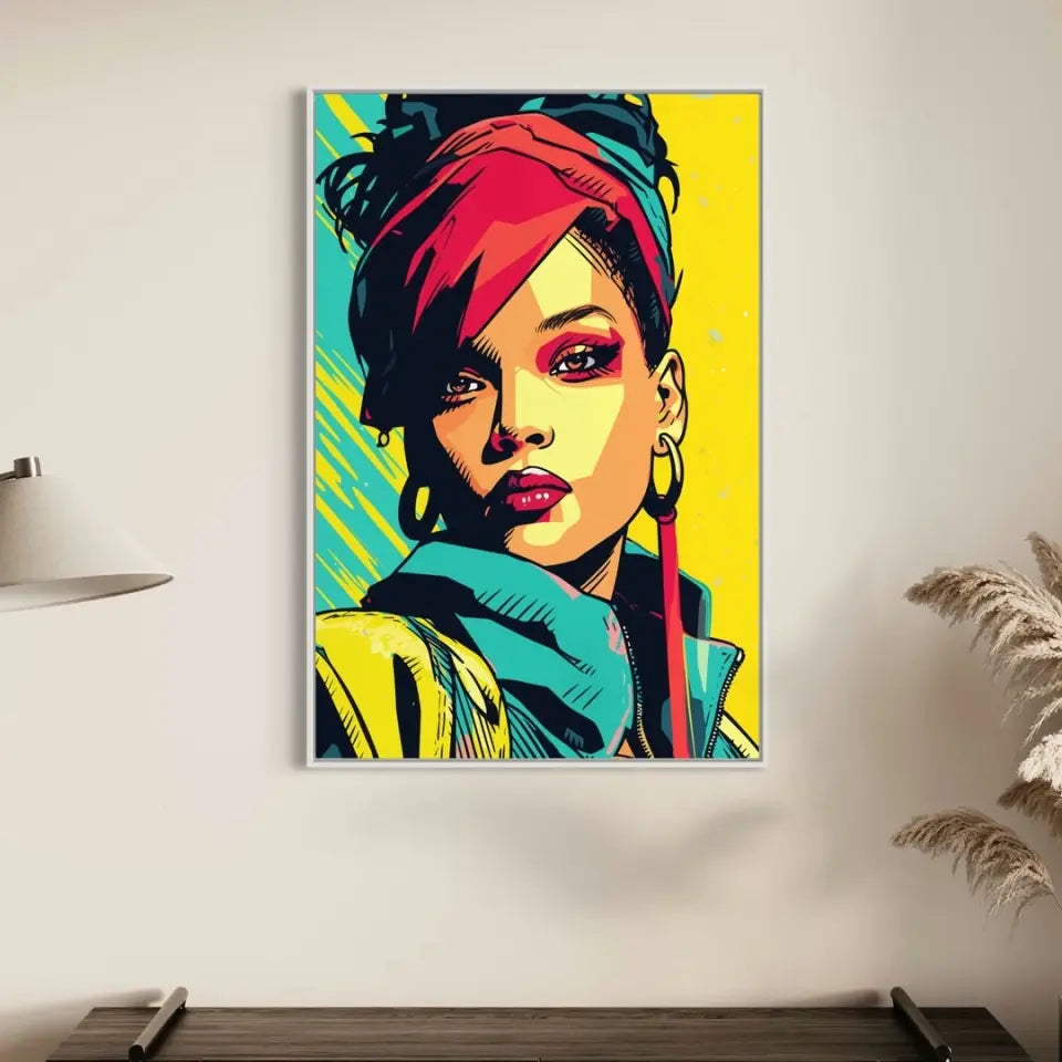 Colorful pop art of Rihanna I