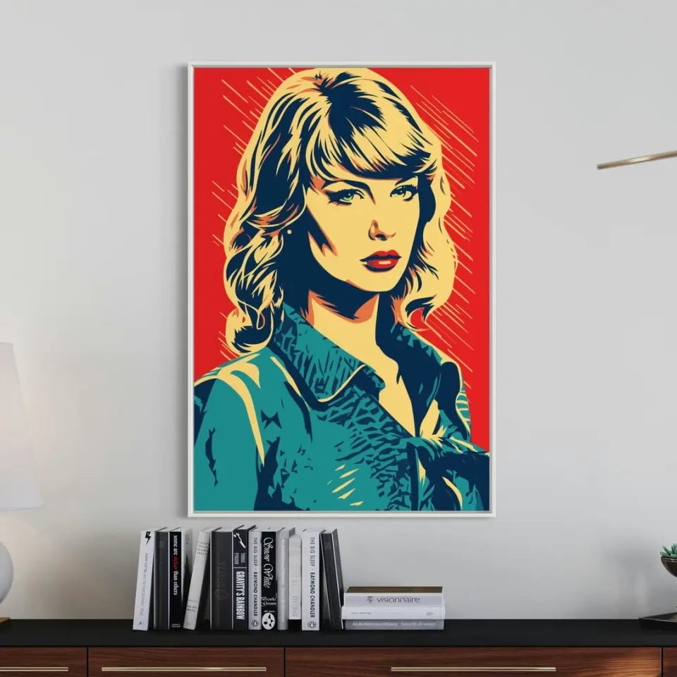 Colorful pop art of Taylor Swift
