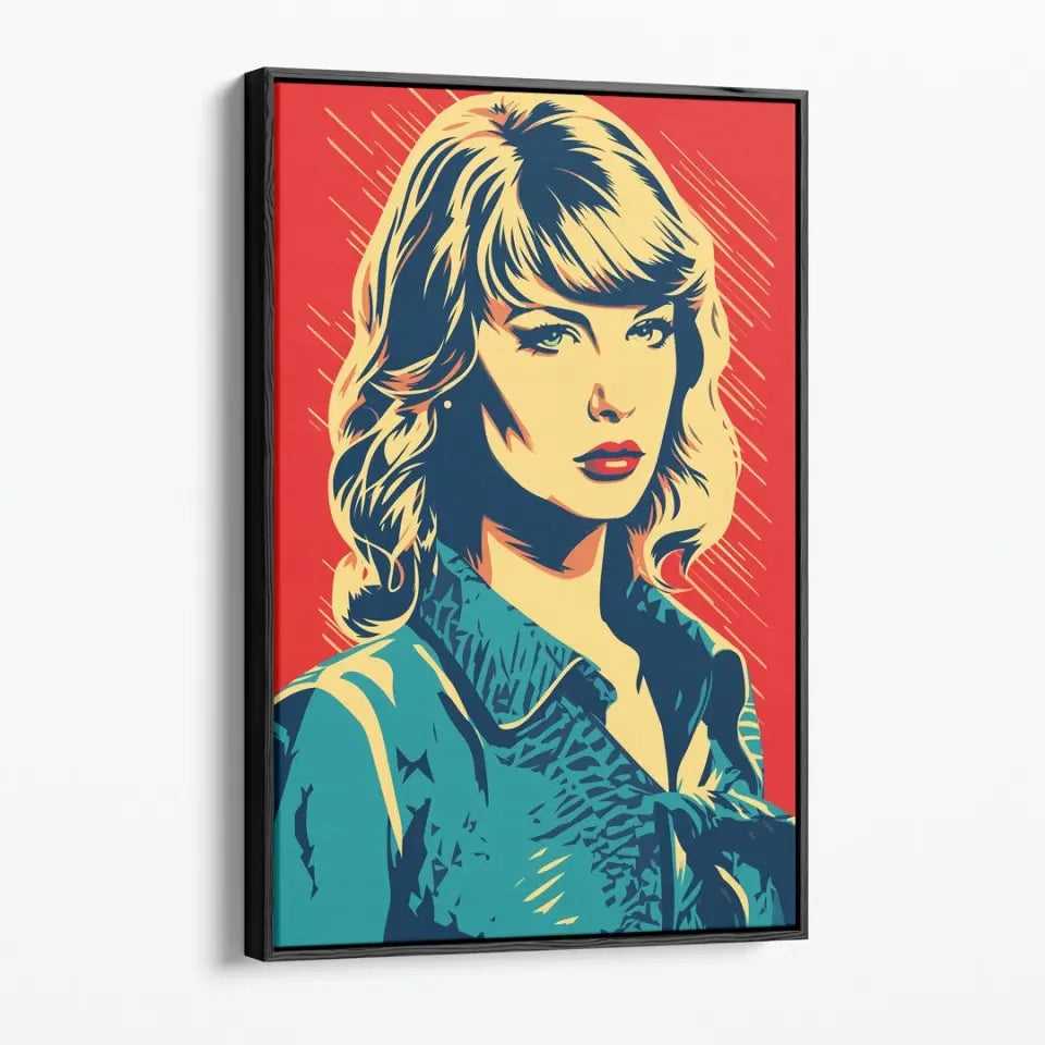 Colorful pop art of Taylor Swift