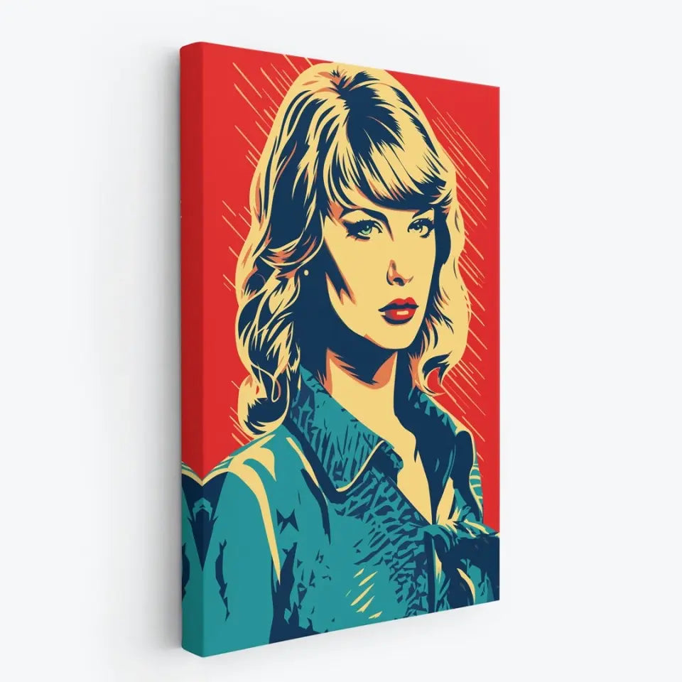 Colorful pop art of Taylor Swift