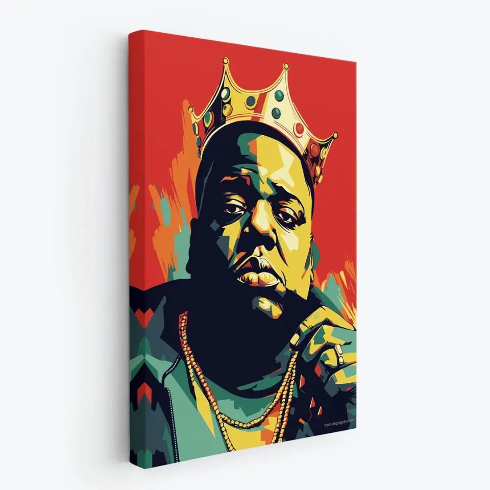 Colorful pop art of The Notorious B.I.G