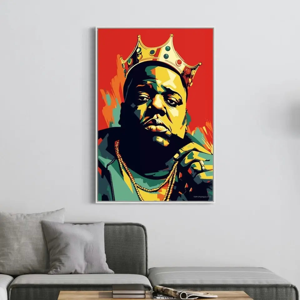 Colorful pop art of The Notorious B.I.G