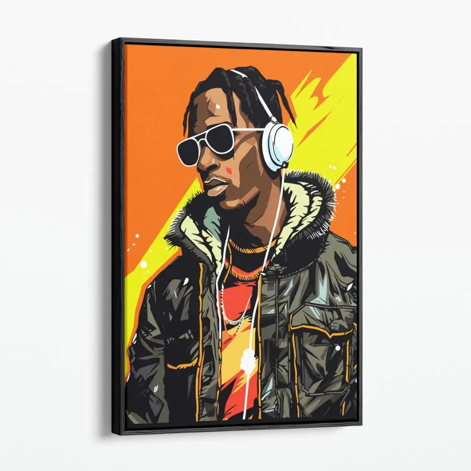 Colorful pop art of Travis Scott I