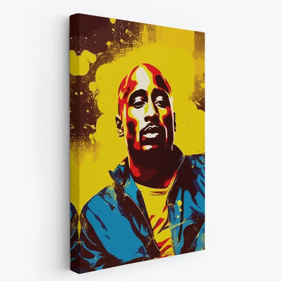 Colorful pop art of Tupac Shakur (2Pac)