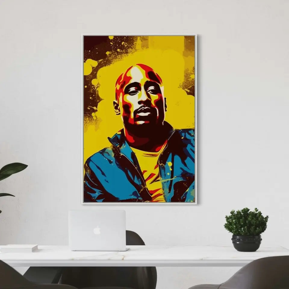Colorful pop art of Tupac Shakur (2Pac)