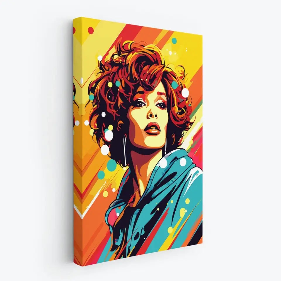 Colorful pop art of Whitney Houston