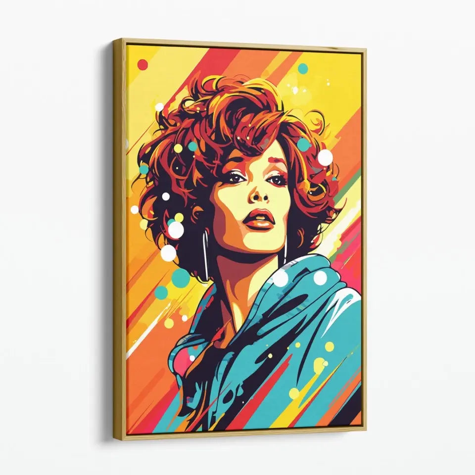 Colorful pop art of Whitney Houston