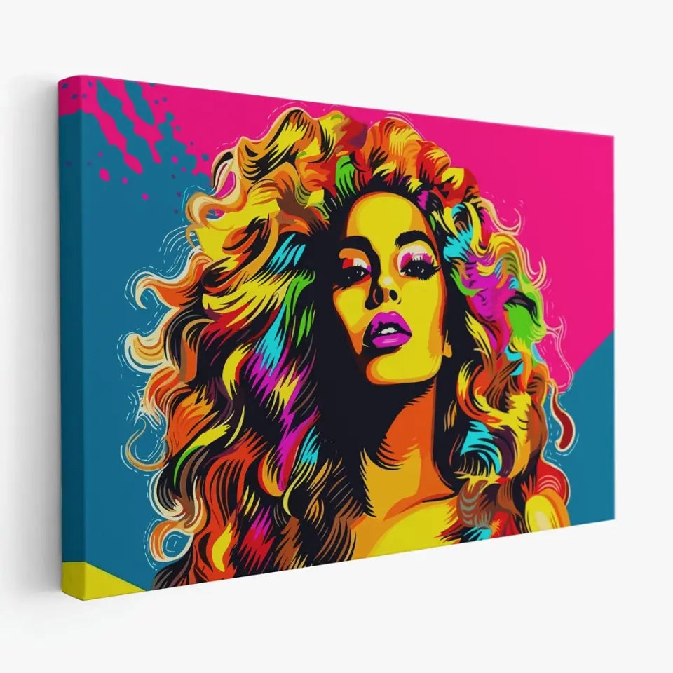 Colorful pop art of Beyoncé