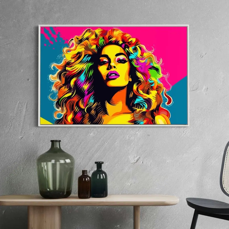 Colorful pop art of Beyoncé
