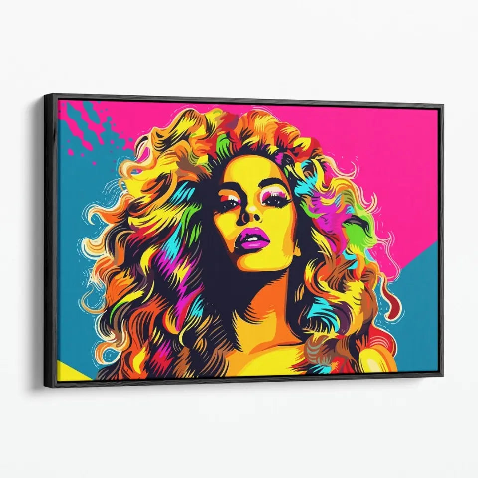 Colorful pop art of Beyoncé