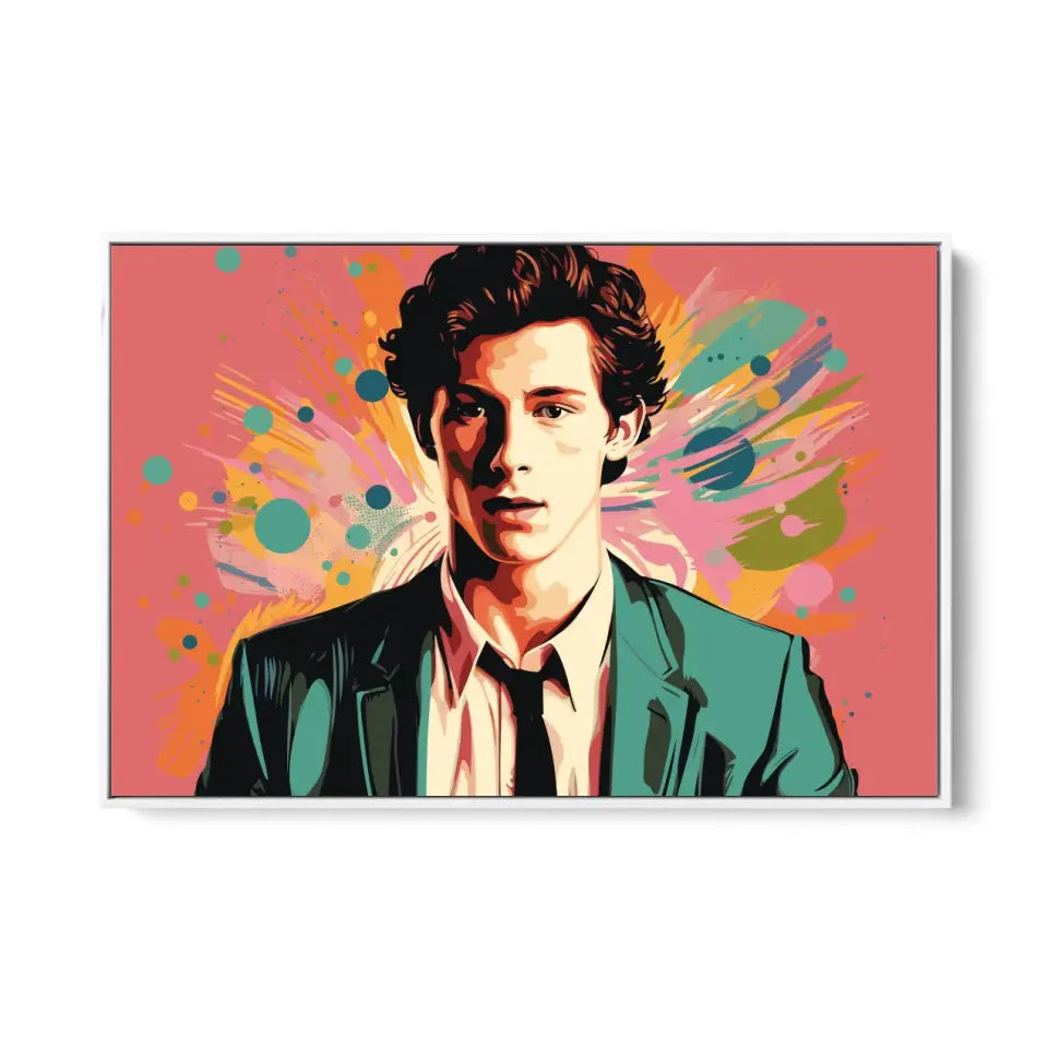 Colorful pop art of Shawn Mendes