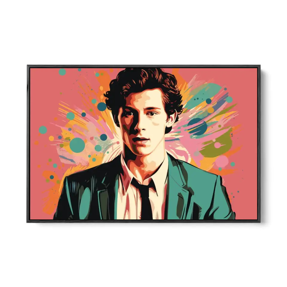 Colorful pop art of Shawn Mendes