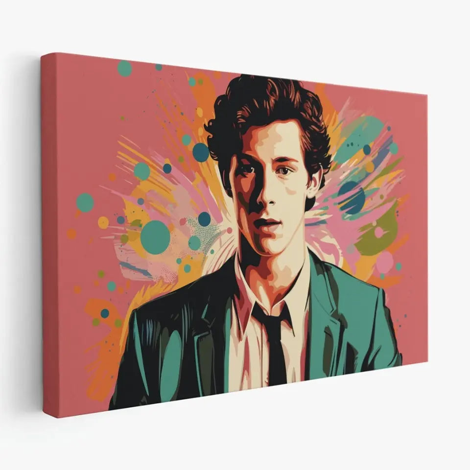 Colorful pop art of Shawn Mendes