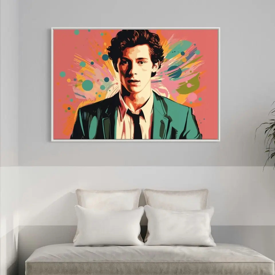 Colorful pop art of Shawn Mendes