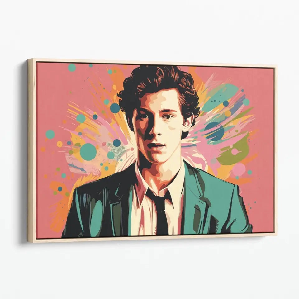 Colorful pop art of Shawn Mendes