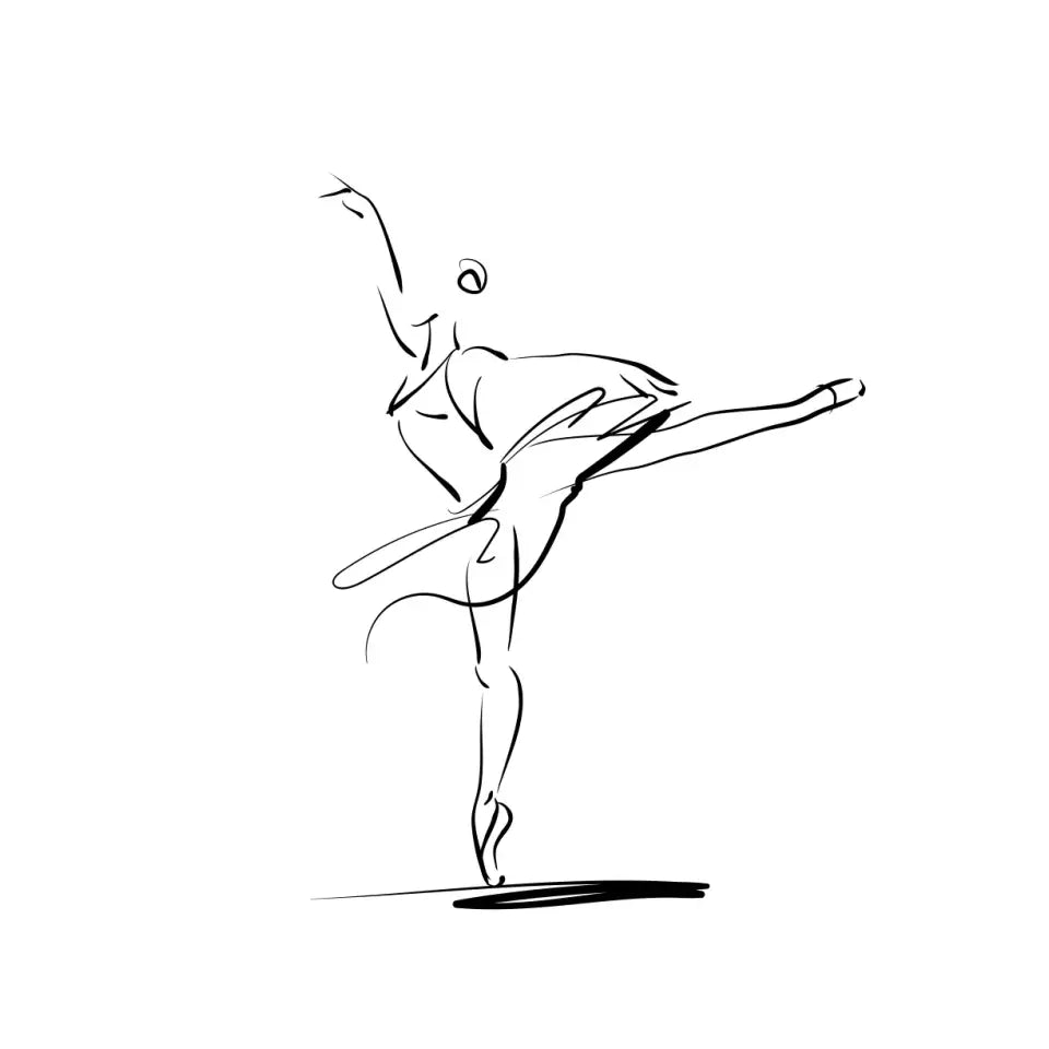 Ballerina in a classical dance pose #B01