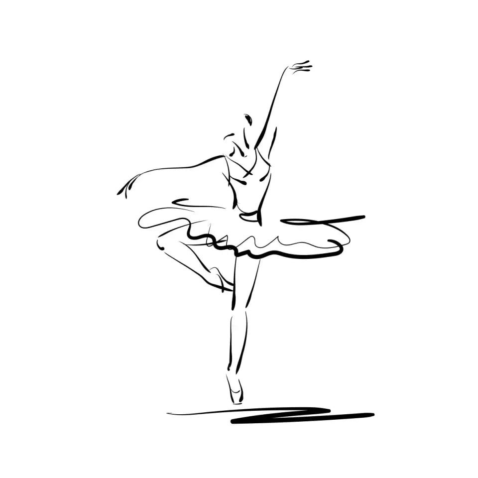 Ballerina in a classical dance pose #B03