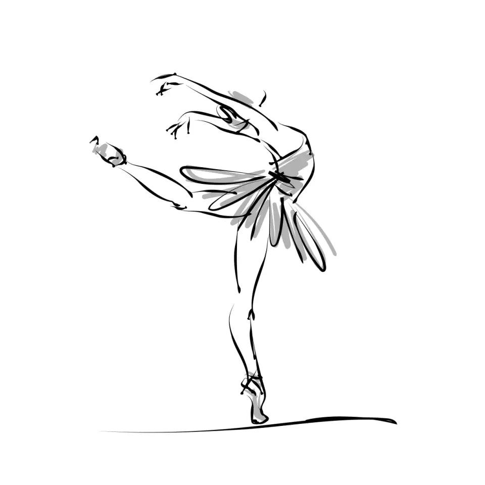 Ballerina in a classical dance pose #B05