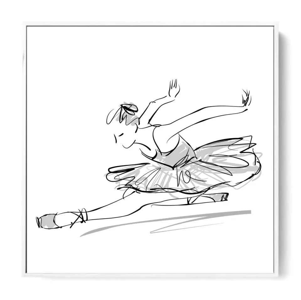 Ballerina in a classical dance pose on the floor #B09