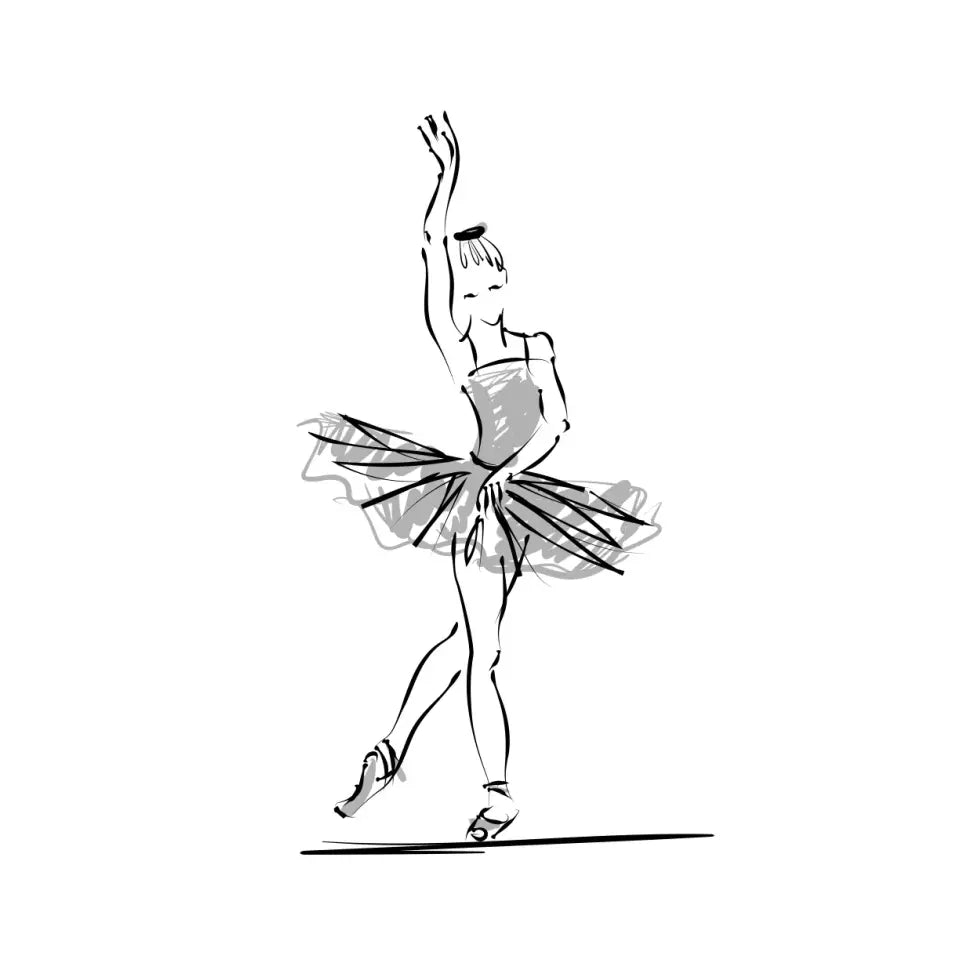 Ballerina in the classical ballet pose of bowing #B13