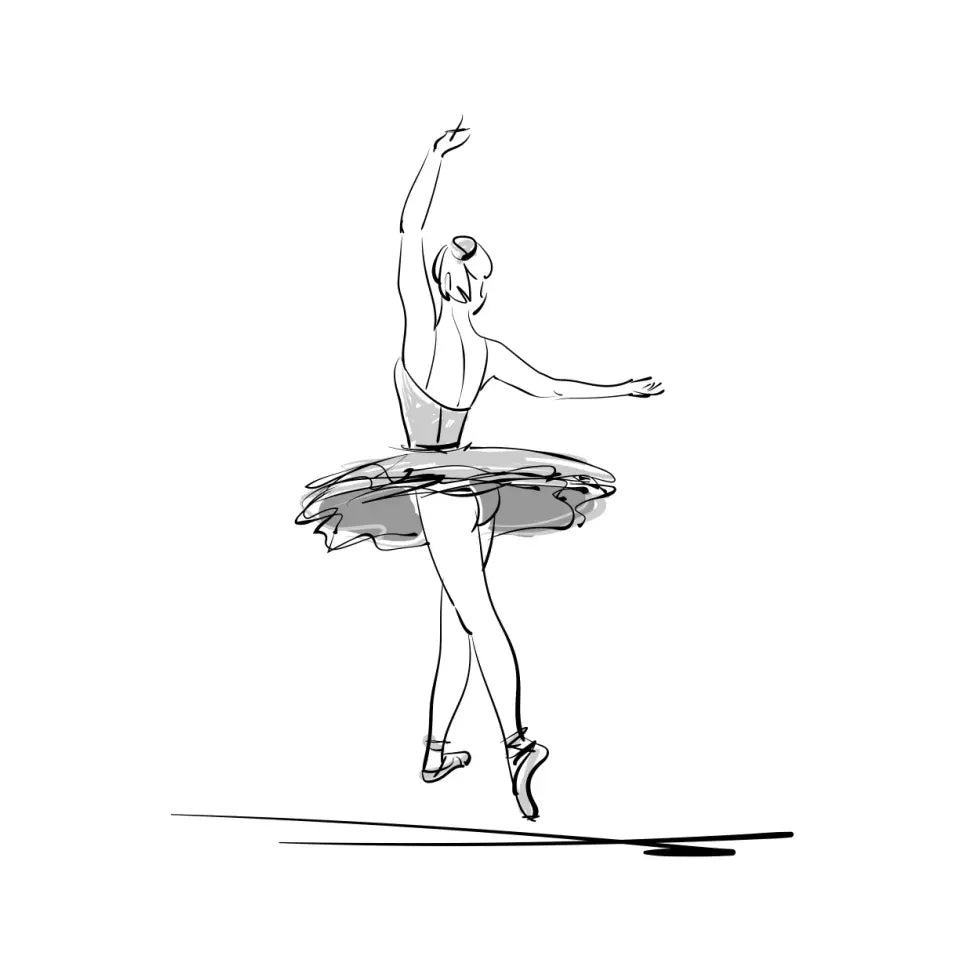 Ballerina in the classical ballet pose of bowing #B15